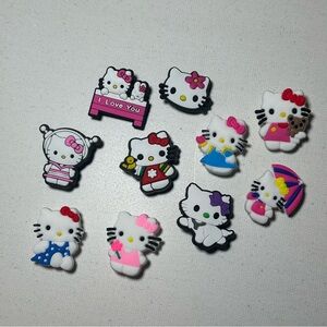 NEW SANRIO HELLO KITTY 10 Silicone PVC Croc Inspired Shoe Charms Lot #2
